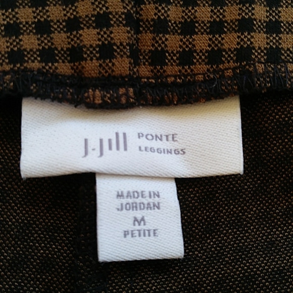 J. Jill Ponte Checkered Skinny Leggings Medium Petite - Picture 3 of 11